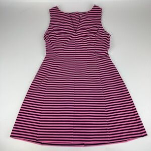 Lilly Pulitzer Womens Size L Brielle Fit & Flare Dress Lined Pink Stripe